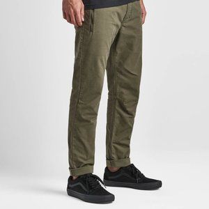 Roark Mens Stretch Slim Chino Pants 34 Military